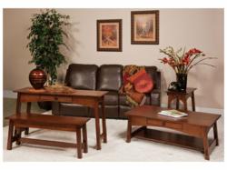 The McCoy Open Living Room Collection features a classic Mission style.